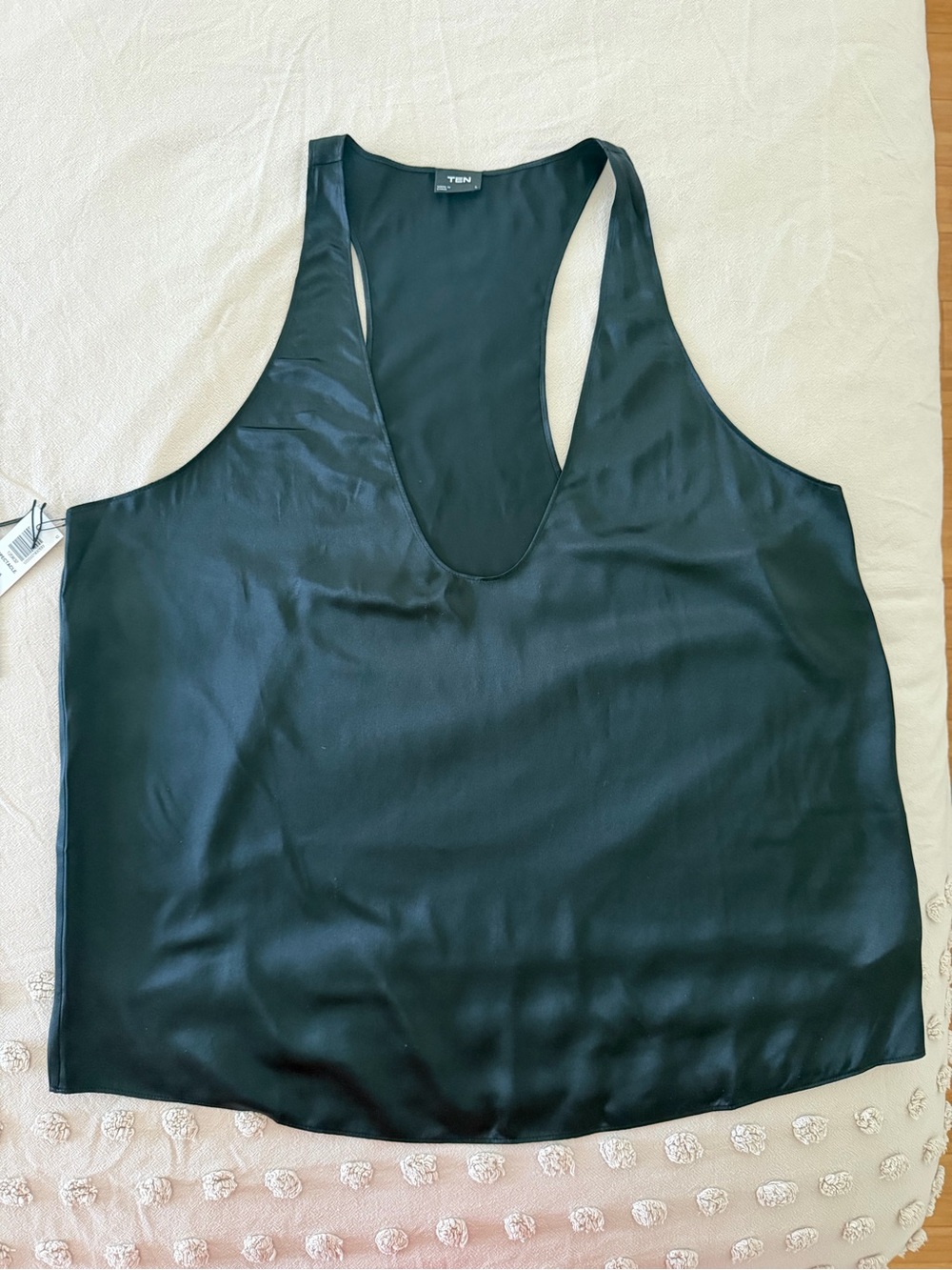 Aritzia TEN Black 100% SILK Tank Top